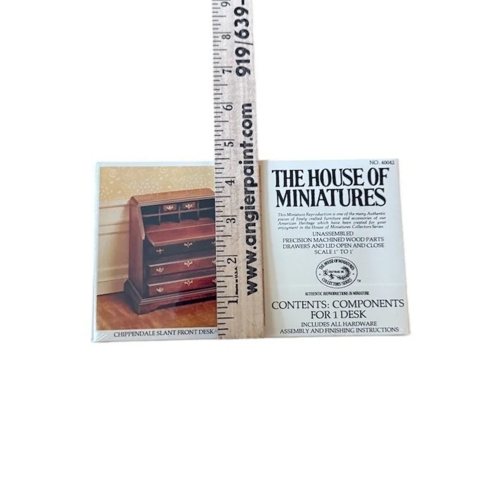 House of Miniatures Chippendale Slant Front Desk 1:12 Dollhouse Kit